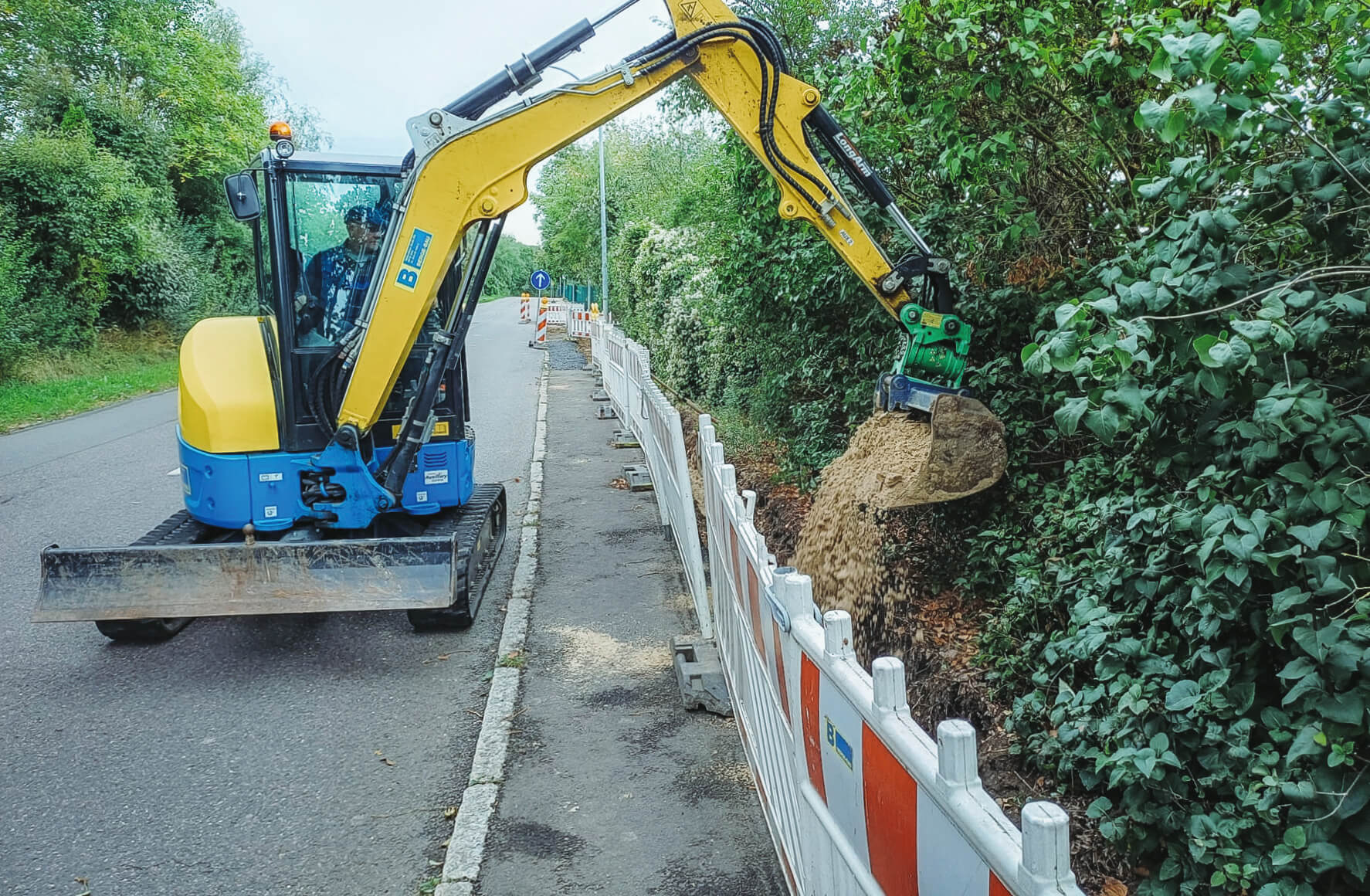 Bauarbeiten in der Weißenfelser Leuna-Siedlung